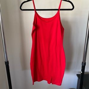 red mini dress
